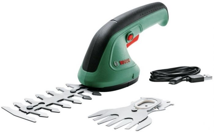 Кущоріз акумуляторний Bosch EasyShear, 3.6В, 1х1.5Аг, лезо 12см, крок різу 8мм, 0.5кг