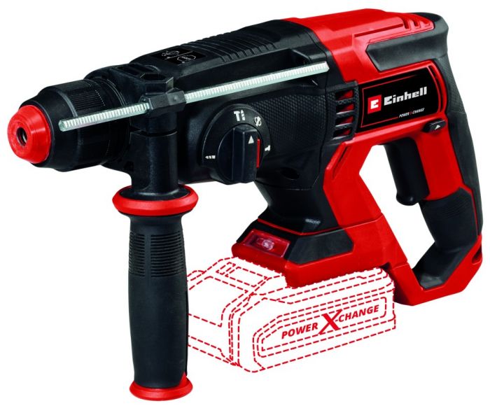 Перфоратор акумуляторний Einhell TE-HD 18/20LI - Solo, SDS-plus, PXC 18В, 1.8Дж, 0-1300об•хв, 4750уд•хв, кейс, 2.7кг, без АКБ і ЗП