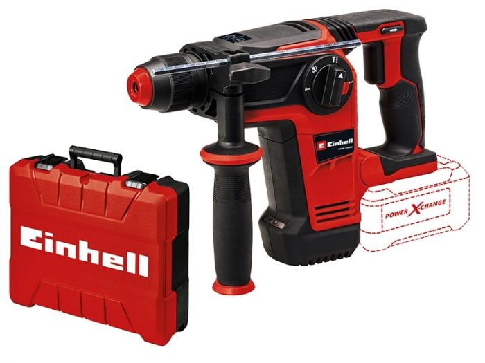 Перфоратор акумуляторний Einhell TP-HD 18/26LI BL - Solo, SDS-plus, PXC 18В, 2.6Дж, 0-1200об•хв, 5500уд•хв, безщітковий, 3кг, без АКБ та ЗП