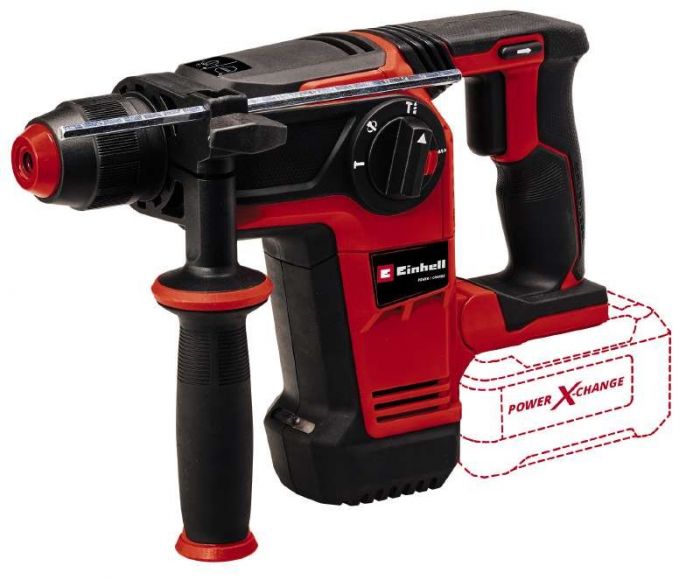 Перфоратор акумуляторний Einhell TP-HD 18/26LI BL - Solo, SDS-plus, PXC 18В, 2.6Дж, 0-1200об•хв, 5500уд•хв, безщітковий, 3кг, без АКБ та ЗП