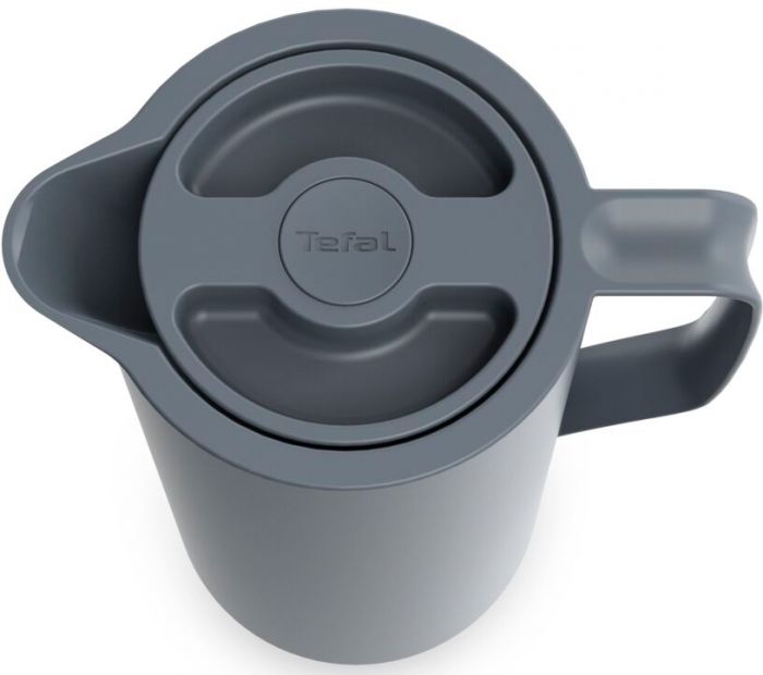 Термоглечик Tefal Motiva, 1л, пластик, скло, сірий-темний