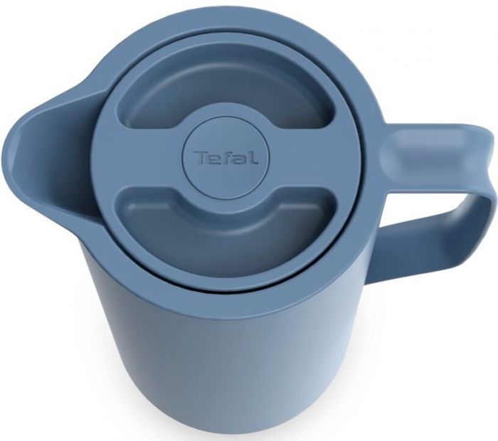 Термоглечик Tefal Motiva, 1л, пластик, скло, блакитний