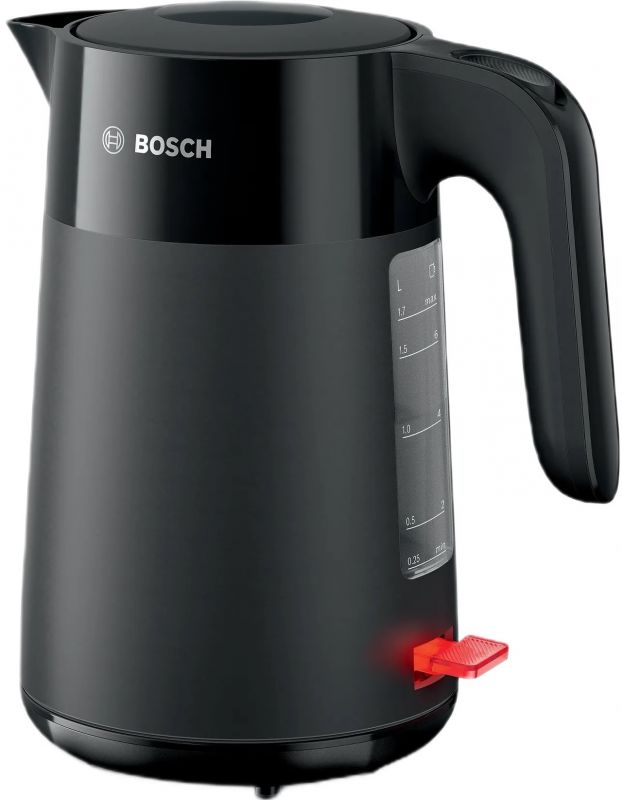 Електрочайник Bosch 1.7л, пластик, чорний