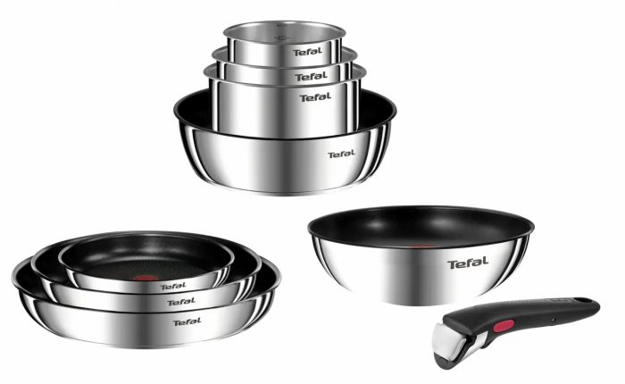 Набір посуду Tefal Ingenio Emotion, 5пр., нержавіюча сталь, бакеліт, сріблястий