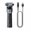 Бритва електр. Philips роторна Series 5000X, 4.5Вт,  бритв.головок-3, Li-Ion, сух.+волог., чорно-синій