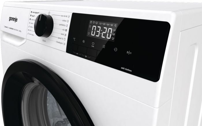 Пральна машина Gorenje фронтальна, 7кг, 1200, A+++, 43,5см, дисплей, пара, інвертор, білий