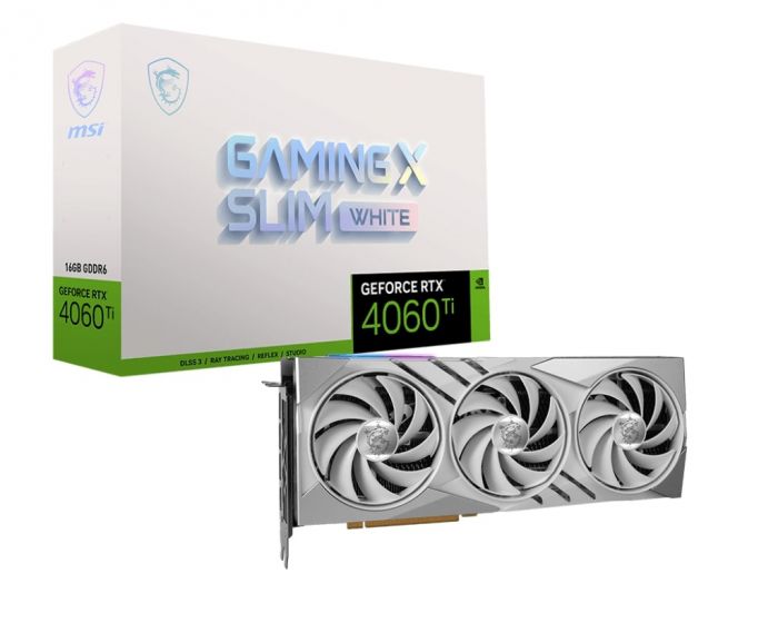 Відеокарта MSI GeForce RTX 4060 Ti 16GB GDDR6 GAMING X SLIM WHITE