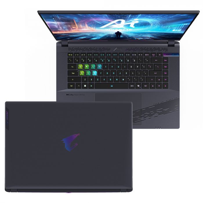 Ноутбук AORUS 16 QHD 165Hz, Intel i9-14900HX, 32GB, F2TB, NVD4070-8, W11, чорний