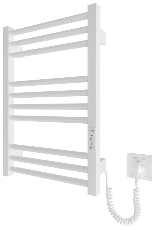 Рушникосушка Hygge Family електрична Derby, 570х430х80мм, таймер-регулятор, сталь, білий матовий