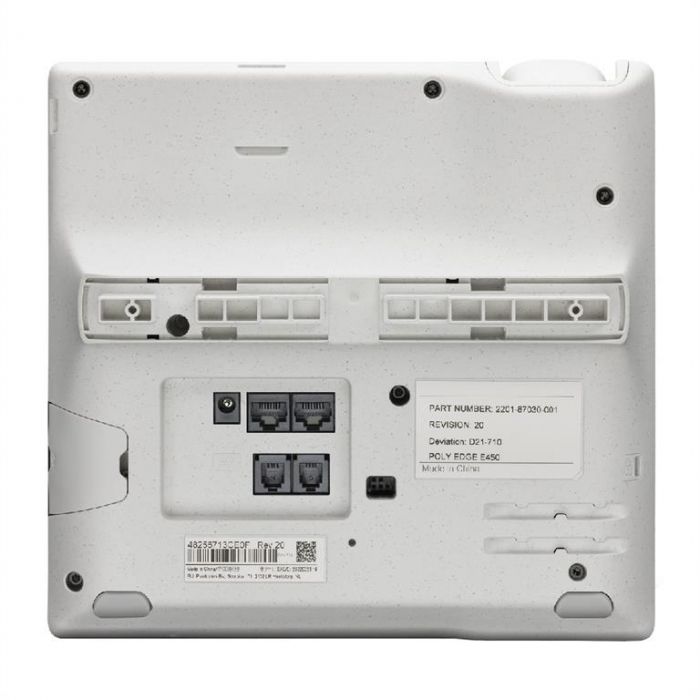 SIP-телефон Poly Edge E450, Bluetooth 5, WiFi AC, 2x USB, PoE, 8 ліній (32 з пейджингом), сірий