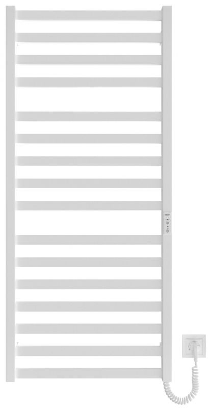 Рушникосушка Hygge Family електрична Oxford, 1170х530х80мм, таймер-регулятор, сталь, білий матовий