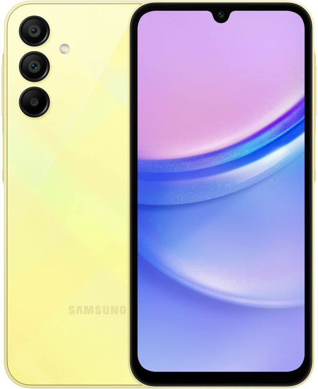 Смартфон Samsung Galaxy A15 (A155) 6.5" 8/256ГБ, 2SIM, 5000мА•год, жовтий