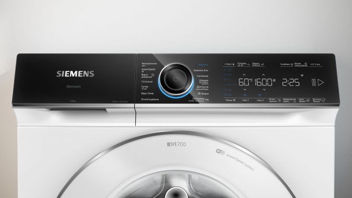 Пральна машина Siemens фронтальна, 10кг, 1600, A+++, 60см, дисплей, Home Connect, I-Dos, білий