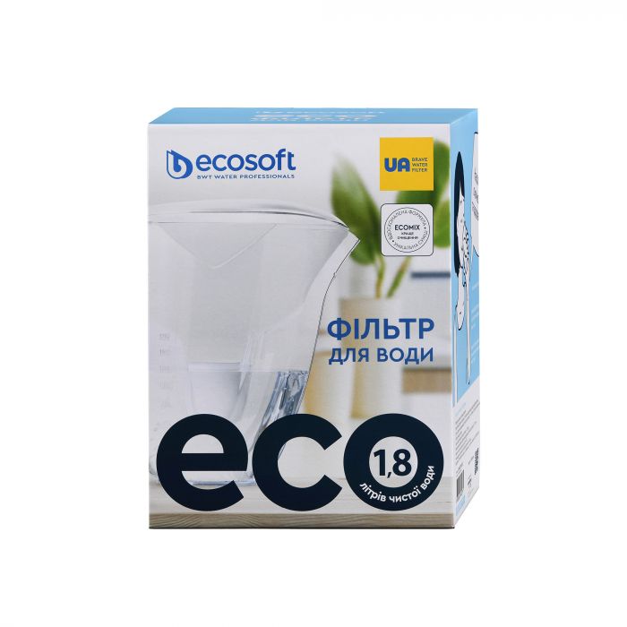 Фільтр-глечик Ecosoft ECO 3л (1.8л очищеної води), білий