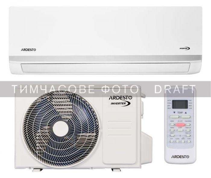 Кондиціонер Ardesto ACM-24ERP-R32-WF-AG-S 70м2 інвертор 24000BTU 7.0кВт A++/A+ -20°С Wi-Fi R32 білий