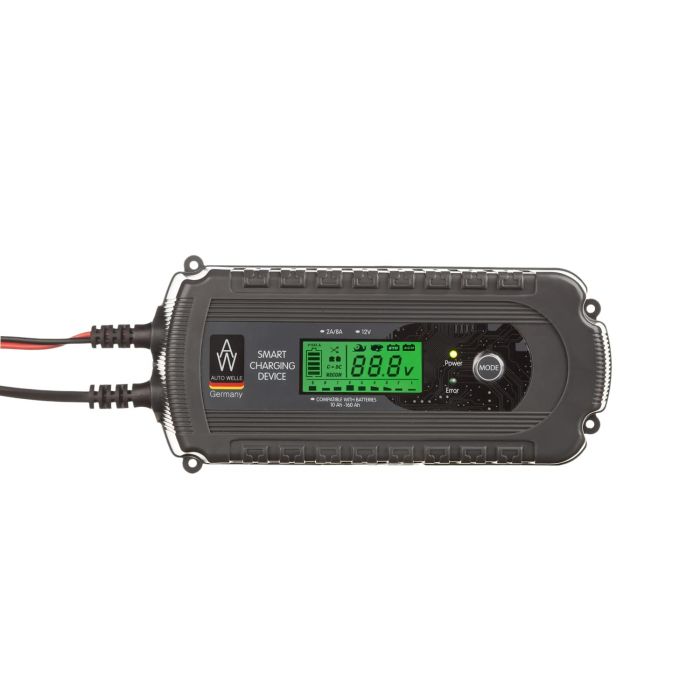 Зарядний пристрій Konner&Sohnen Auto Welle AW05-1208, 230В, 12В, 2A/8A, для STD/AGM/GEL 10-160А-год, режими швидкий та повільний