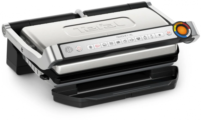 Гриль Tefal прижимний OptiGrill+ XL 2000Вт, темп. режимів-4, з`ємні пластини, алюміній, метал