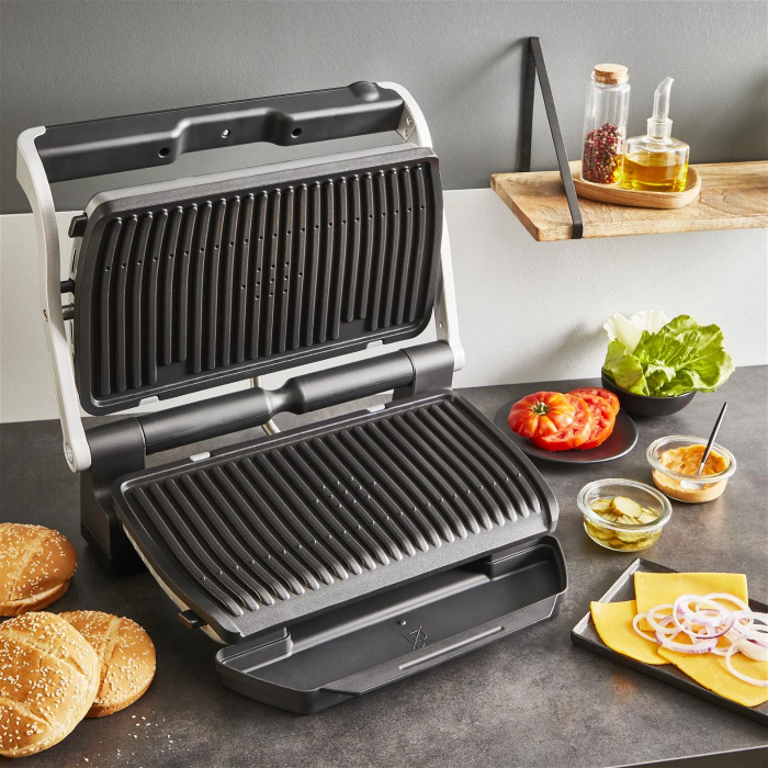 Гриль Tefal прижимний OptiGrill+ XL 2000Вт, темп. режимів-4, з`ємні пластини, алюміній, метал