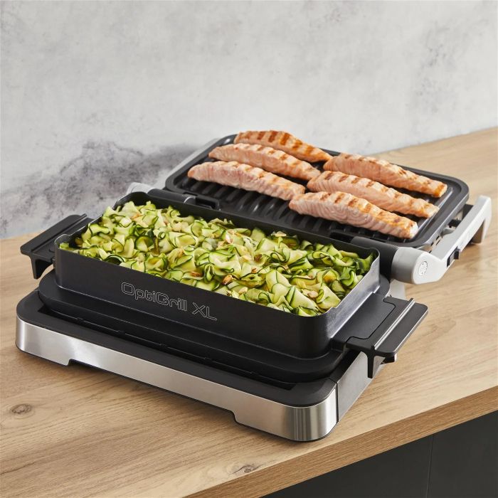 Гриль Tefal прижимний OptiGrill 4in1 XL 2200Вт, темп. режимів-4, з`ємні пластини, форма для випічки, метал