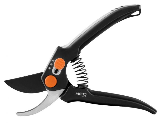Секатор площинний Neo Tools, d різу 15мм, 185мм, 164г