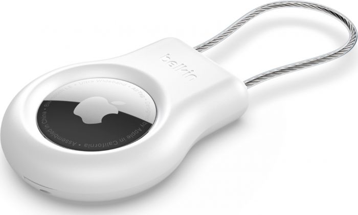 Тримач Belkin Secure Holder with Wire Cable AirTag, білий