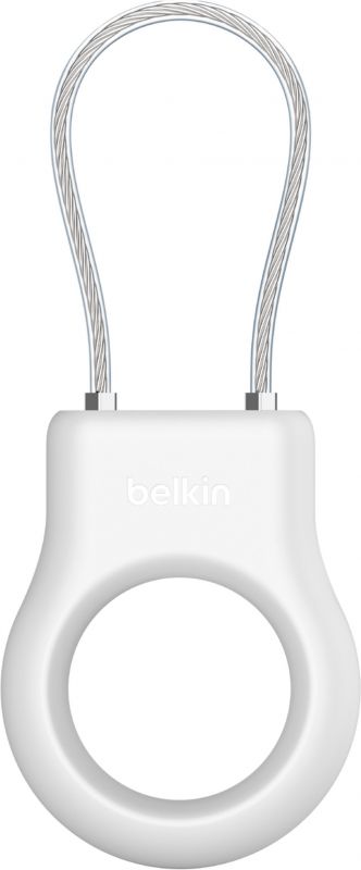 Тримач Belkin Secure Holder with Wire Cable AirTag, білий