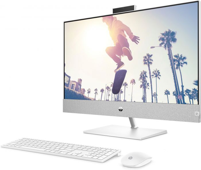 Комп'ютер персональний моноблок HP Pavilion 27" FHD IPS AG, Intel i5-13400T, 16GB, F1TB, UMA, WiFi, кл+м, DOS, білий