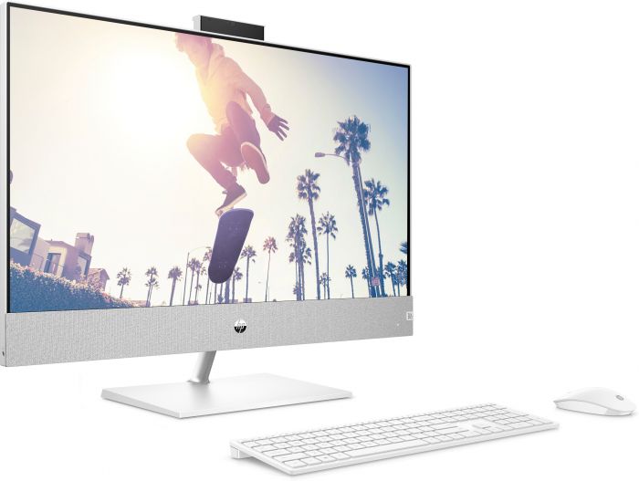 Комп'ютер персональний моноблок HP Pavilion 27" FHD IPS AG, Intel i5-13400T, 16GB, F1TB, UMA, WiFi, кл+м, DOS, білий