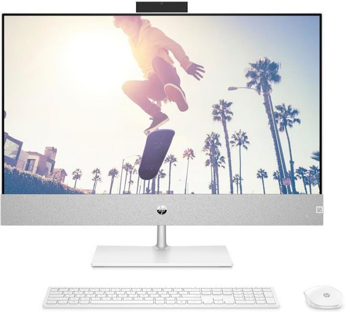 Комп'ютер персональний моноблок HP Pavilion 27" FHD IPS AG, Intel i5-13400T, 16GB, F1TB, UMA, WiFi, кл+м, DOS, білий