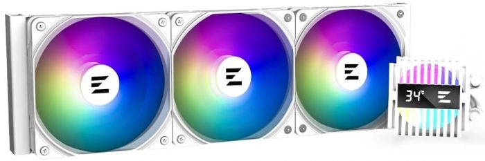 Система рідинного оxолодження  Zalman Alpha 2 A36 ARGB, LGA1851, 1700, 1200, 115x, AM5, AM4, TDP 360W, білий
