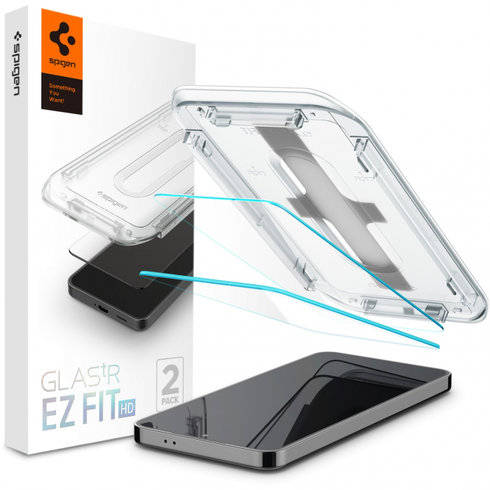 Скло Spigen для Samsung Galaxy S24, tR EZ Fit HD, (2 Pack)