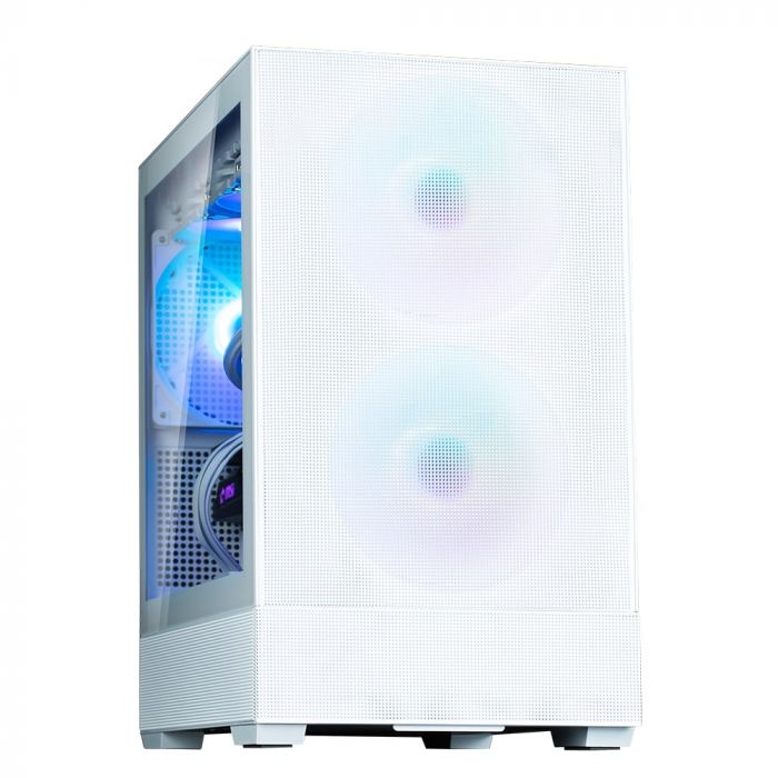 Корпус Zalman P30 Air без БЖ, 1xUSB3.0, 1xUSBType-C, 3x140мм ARGB, VGA 392мм, LCS ready, TG Side Panel, mATX, білий