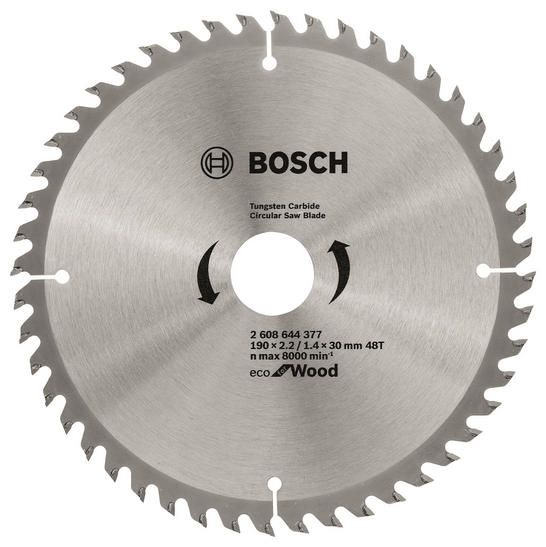 Диск пиляльний Bosch Eco for Wood 190x2.2x30-48T