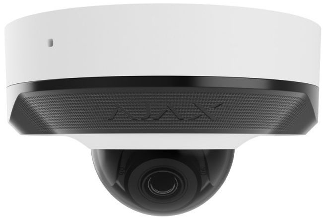 IP-Камера дротова Ajax DomeCam Mini, 5мп, 2.8мм, Poe, True WDR, IP 65, ІЧ 30м, аудіо, кут огляду 100° до 110°, міні купольна, біла