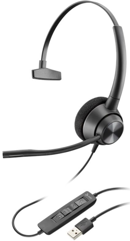Гарнітура комп'ютерна моно On-ear Poly EncorePro 310, USB-A, всеспрямований, чорний