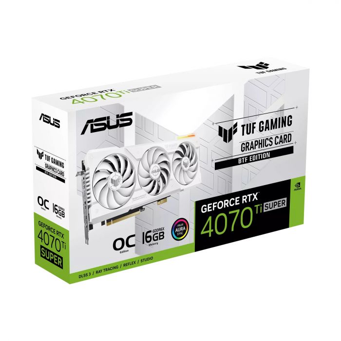 Відеокарта ASUS GeForce RTX 4070 Ti SUPER 16GB GDDR6X OC білий TUF-RTX4070TIS-O16G-BTF-WHITE