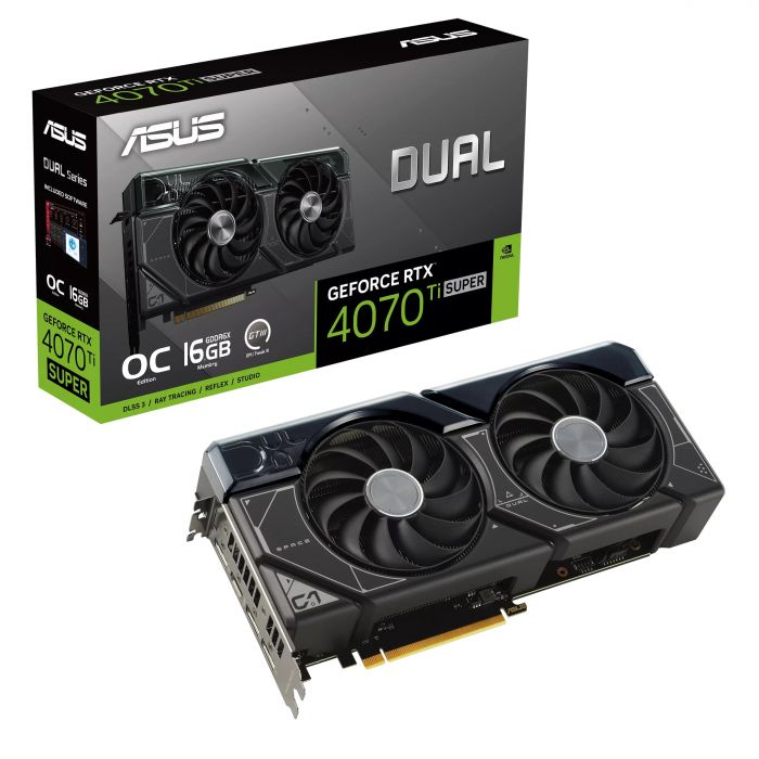 Відеокарта ASUS GeForce RTX 4070 Ti SUPER 16GB GDDR6X OC DUAL-RTX4070TIS-O16G