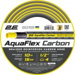 Шланг садовий 2Е AquaFlex Carbon 1/2" 10м 4 шари 20бар -10…+60°C Шланг садовий 2Е AquaFlex Carbon 1/2" 10м 4 шари 20бар -10…+60°C
