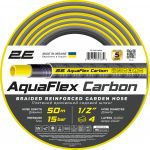 Шланг садовий 2Е AquaFlex Carbon 1/2" 50м 4 шари 20бар -10…+60°C Шланг садовий 2Е AquaFlex Carbon 1/2" 50м 4 шари 20бар -10…+60°C