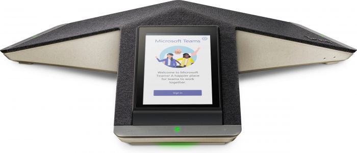 SIP-конференц телефон Poly Trio C60, 3 x Omni Mic, радіус дії 6,1 м, RJ45, USB-A, Micro USB, Bluetooth 4.2, WiFi, PoE, сертифікат Microsoft Teams, сірий