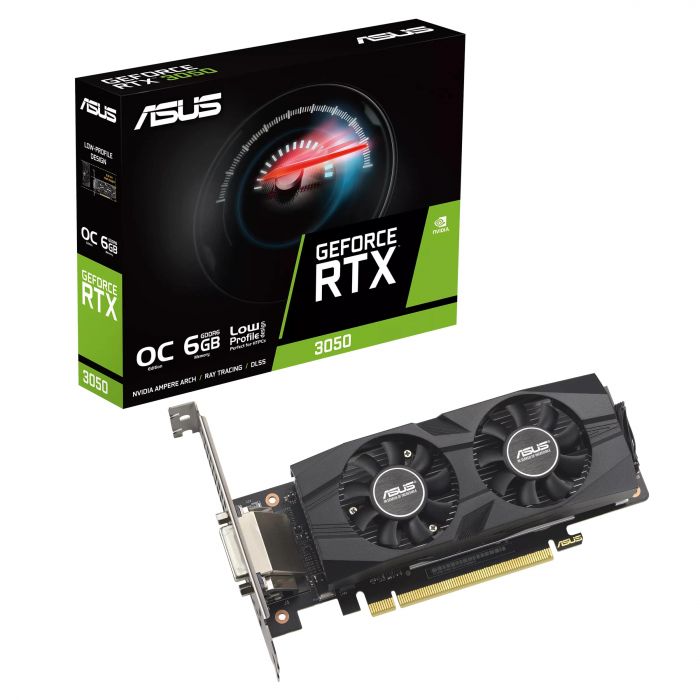 Відеокарта ASUS GeForce RTX 3050 6GB GDDR6 OC low profile RTX3050-O6G-LP-BRK