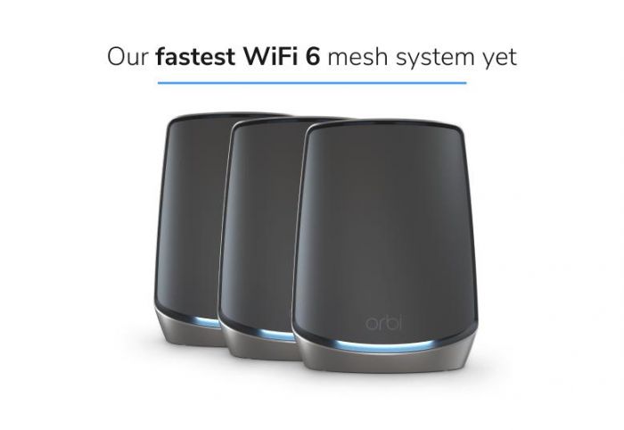 Система WiFi-Mesh NETGEAR Orbi RBK863SB AX6000, 3мод, чорний