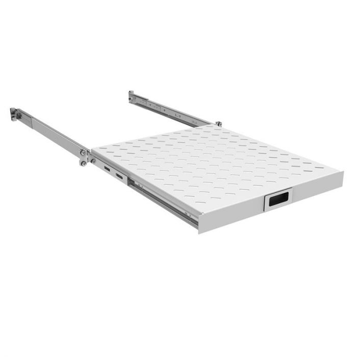 Полиця ZPAS 19", 1U, висувна, глибиною 450-550 мм, сіра