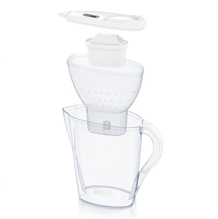 Фільтр-глечик Brita Marella Memo MXPro 2.4л (1.4л очищеної води) з фільтр-картриджем, білий
