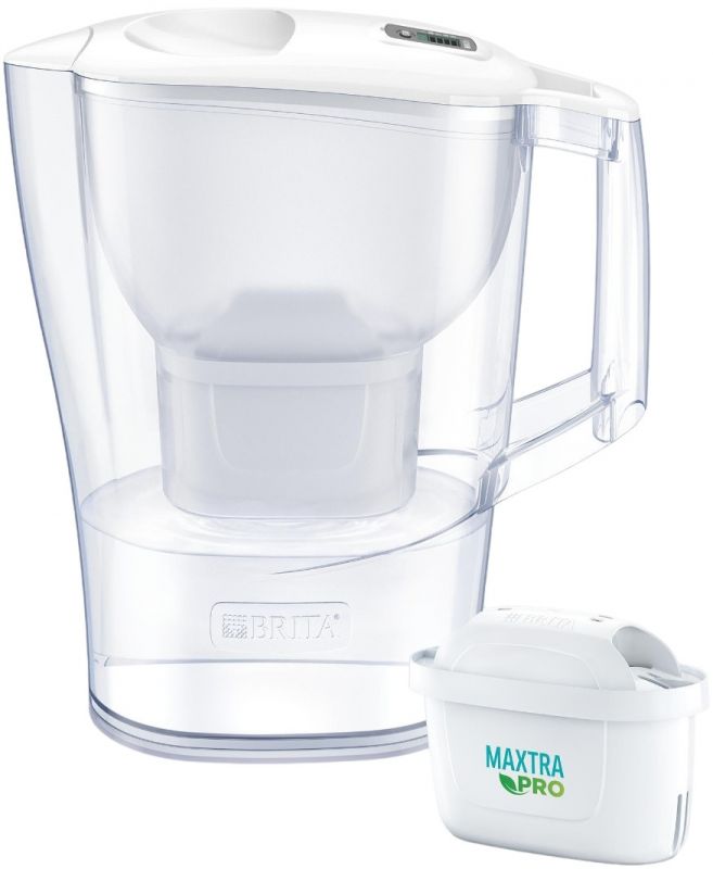 Фільтр-глечик Brita Aluna Memo MXPro 2.4л (1.4л очищеної води) з фільтр-картриджем 3шт, білий