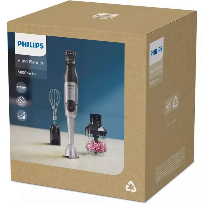 Блендер Philips  заглибний Series 5000, 1200Вт, 3в1, чорний