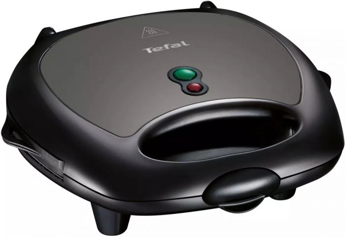 Мультимейкер Tefal Break Time 700Вт, тефлон, 2 пластини, корпус-метал, чорний