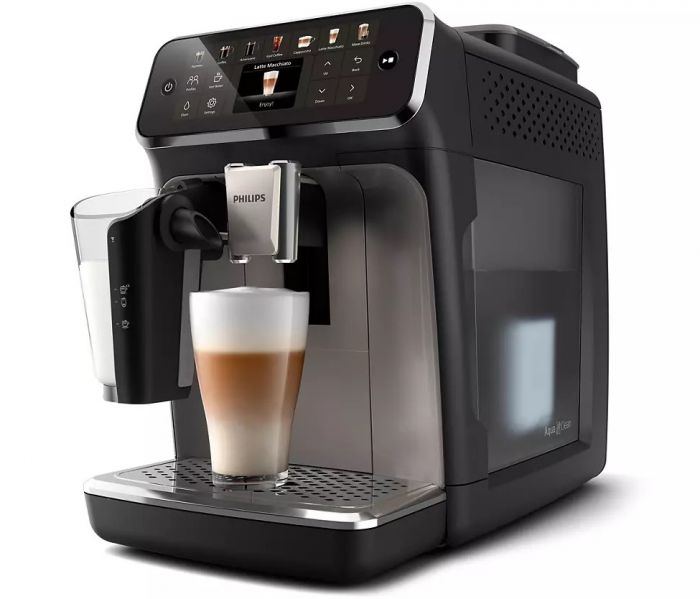 Кавомашина Philips Series 4400 LatteGo, 1.8л, зерно+мелена, автомат.капуч, дисплей, авторецептів -12, чорний