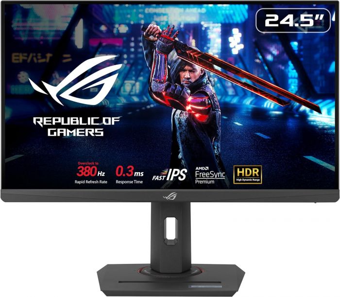 Монітор Asus 24.5" ROG Strix XG259QNS 2xHDMI, DP, 2xUSB, Audio, IPS, 380Hz, 0.3ms, sRGB 110%, AdaptiveSync, Pivot, HDR400