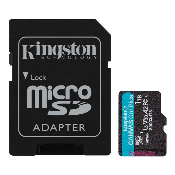 Карта пам'яті Kingston microSD 1TB C10 UHS-I U3 A2 R170/W90MB/s + SD